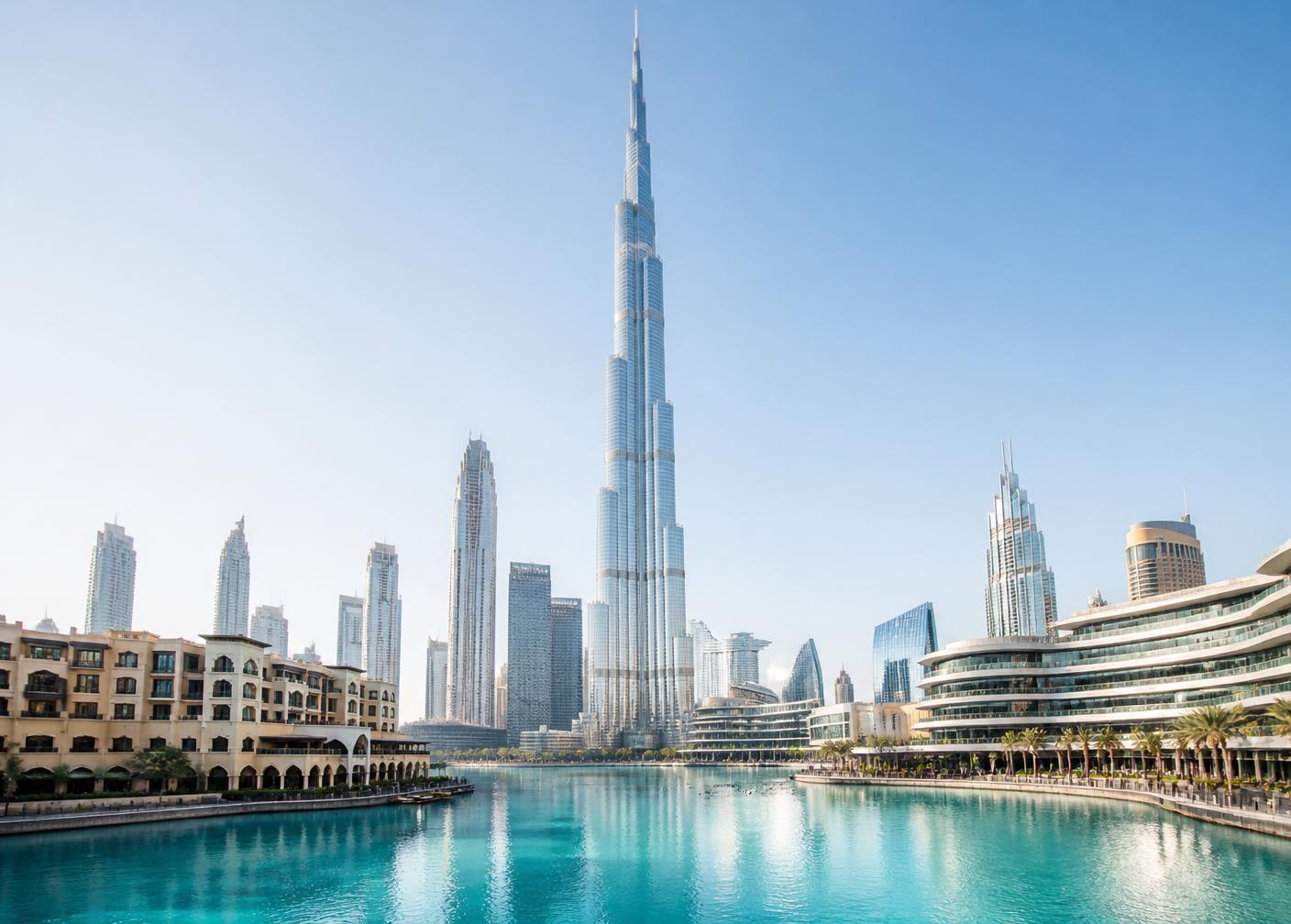 Dubai skyline with the Burj Khalifa